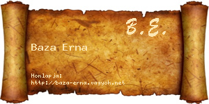 Baza Erna névjegykártya